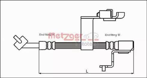 Metzger 4112510 - Тормозной шланг autodnr.net