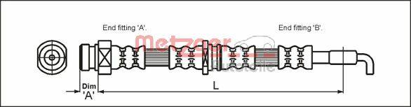 Metzger 4113318 - Тормозной шланг autodnr.net