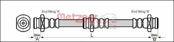 Metzger 4114790 - Гальмівний шланг autocars.com.ua