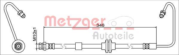 Metzger 4119371 - Гальмівний шланг autocars.com.ua