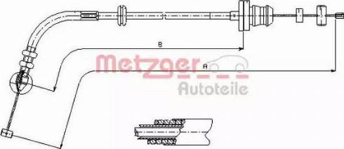 Metzger 413.22 - Тросик газу autocars.com.ua