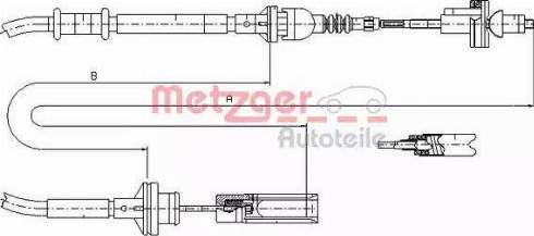 Metzger 462.6 - Трос, управління зчепленням autocars.com.ua