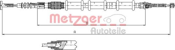 Metzger 491.11 - Трос, гальмівна система autocars.com.ua