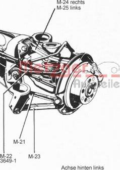 Metzger 53034019 - Тяга / стійка, підвіска колеса autocars.com.ua