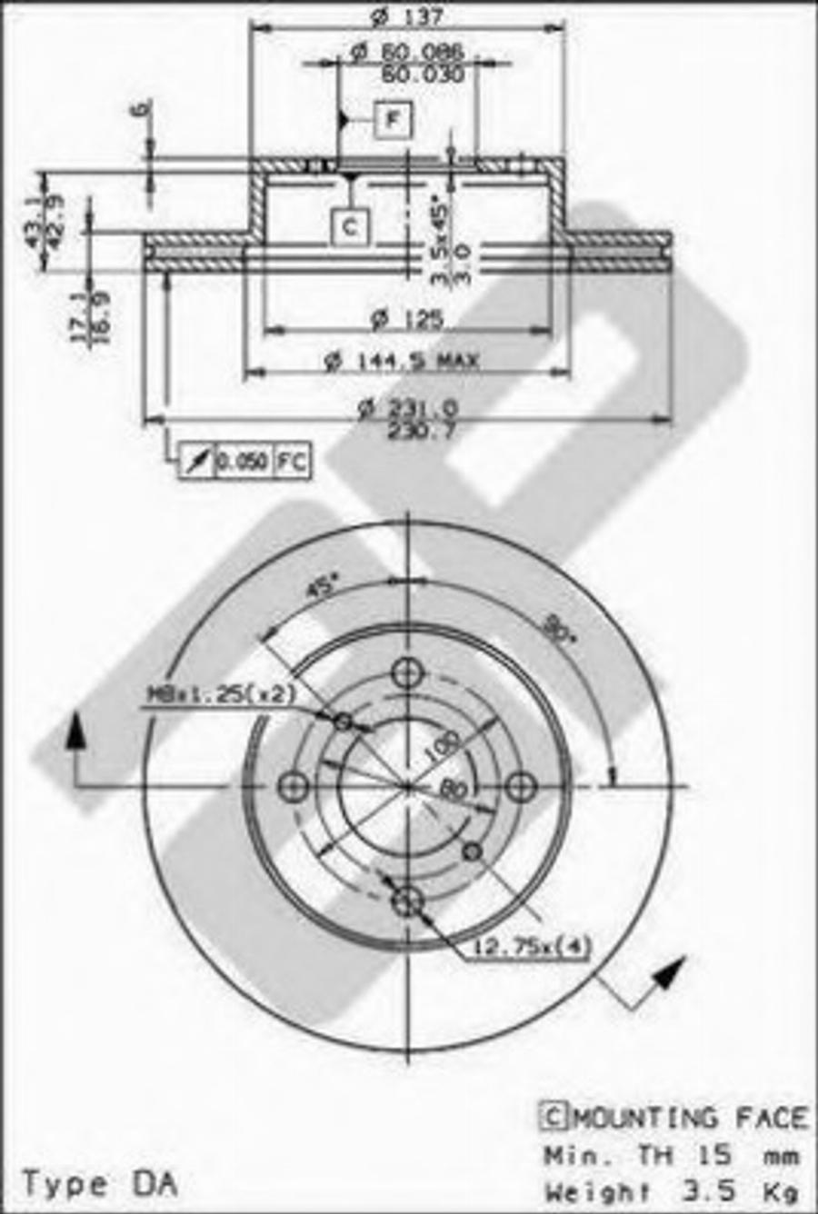 Metzger 6110410 - Гальмівний диск autocars.com.ua