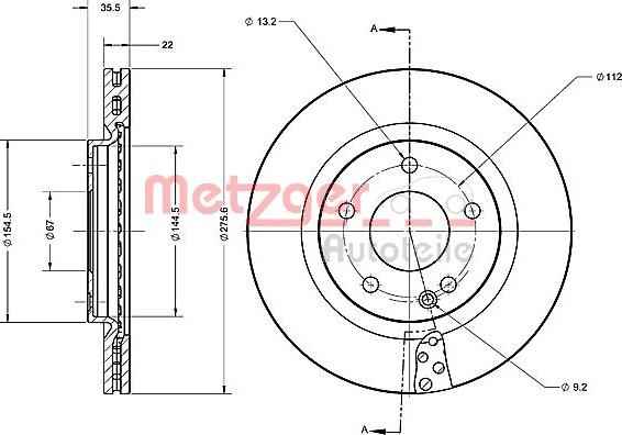 Metzger 6110479 - Гальмівний диск autocars.com.ua