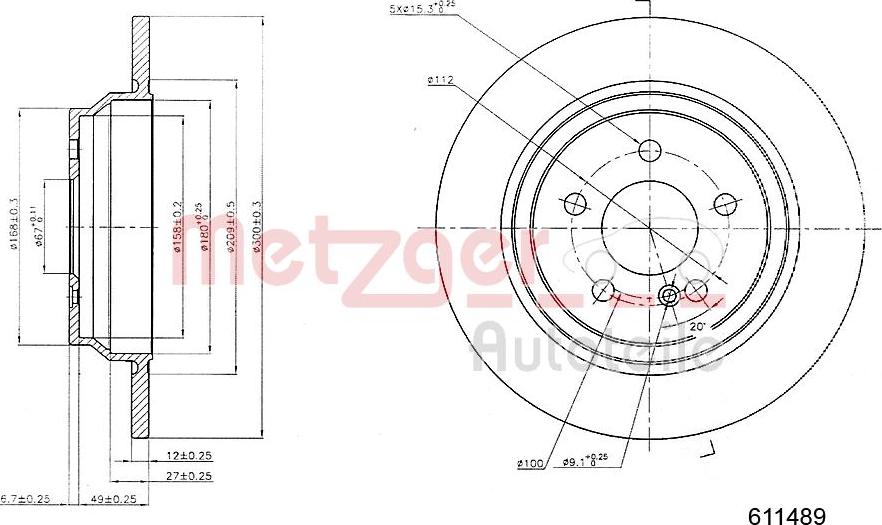 Metzger 6110489 - Тормозной диск avtokuzovplus.com.ua