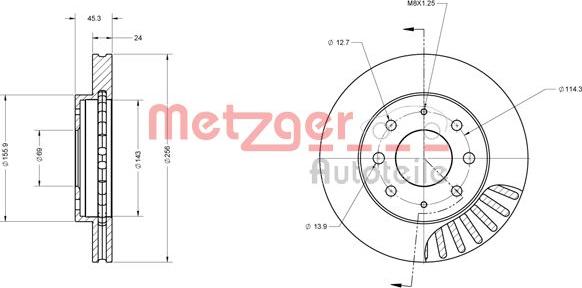 Metzger 6110546 - Тормозной диск autodnr.net