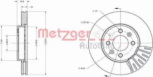 Metzger 6110552 - Тормозной диск avtokuzovplus.com.ua