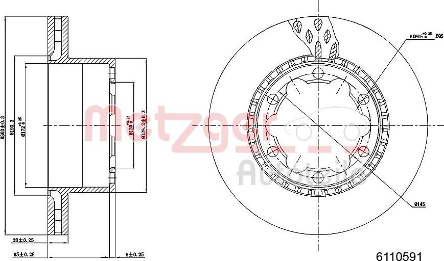 Metzger 6110591 - Тормозной диск avtokuzovplus.com.ua