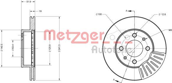 Metzger 6110618 - Тормозной диск autodnr.net