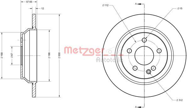 Metzger 6110829 - Тормозной диск avtokuzovplus.com.ua