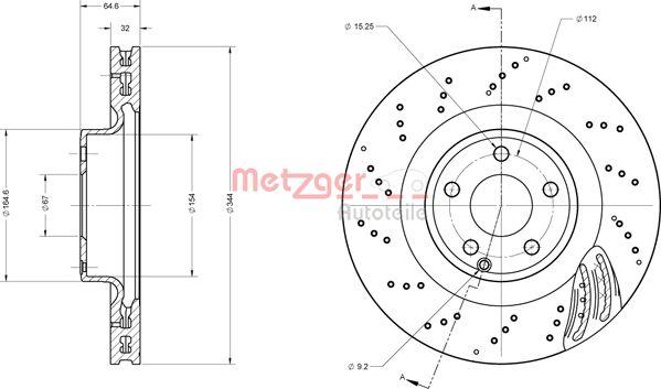 Metzger 6110832 - Гальмівний диск autocars.com.ua