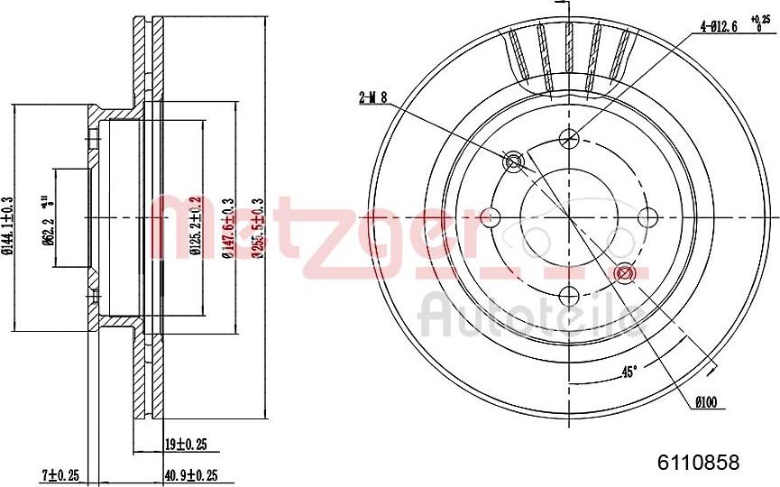 Metzger 6110858 - Тормозной диск avtokuzovplus.com.ua