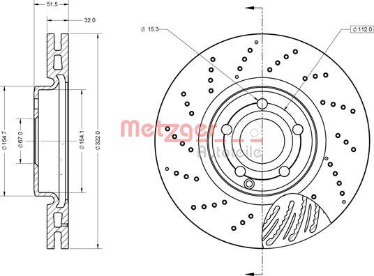 Metzger 6110867 - Тормозной диск avtokuzovplus.com.ua