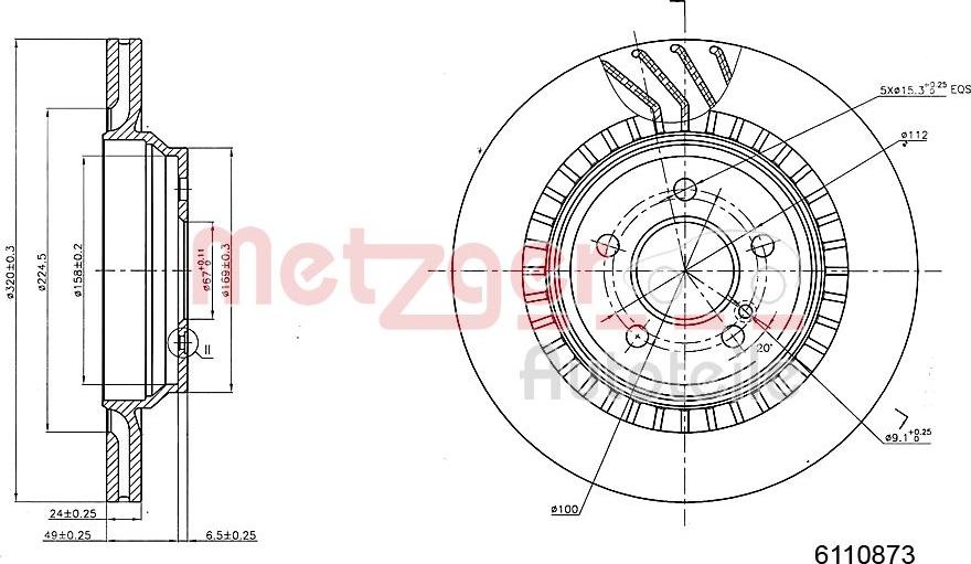 Metzger 6110873 - Тормозной диск avtokuzovplus.com.ua