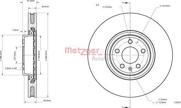 Metzger 6110876 - Тормозной диск avtokuzovplus.com.ua