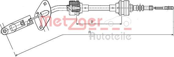 Metzger 622.10 - Трос, управління зчепленням autocars.com.ua