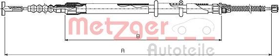 Metzger 631.11 - Трос, гальмівна система autocars.com.ua