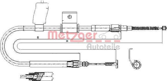 Metzger 631.31 - Трос, гальмівна система autocars.com.ua