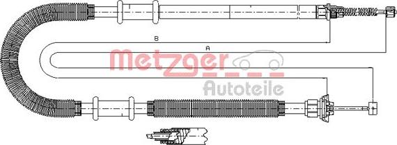 Metzger 641.10 - Трос, гальмівна система autocars.com.ua