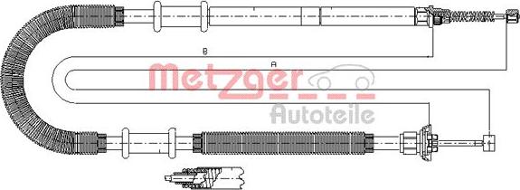 Metzger 641.12 - Трос, гальмівна система autocars.com.ua