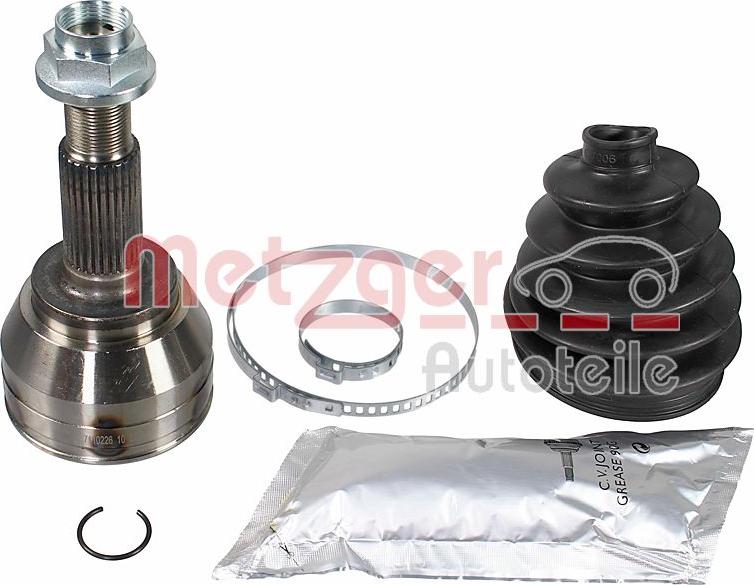Metzger 7110226 - Шарнірний комплект, ШРУС, приводний вал autocars.com.ua