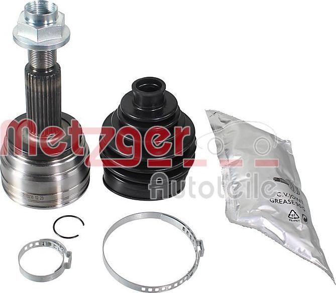 Metzger 7110236 - Шарнірний комплект, ШРУС, приводний вал autocars.com.ua