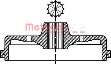 Metzger BT 713 - Тормозной барабан avtokuzovplus.com.ua