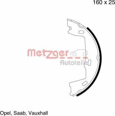 Metzger KR 347X - Комплект гальм, ручник, парковка autocars.com.ua