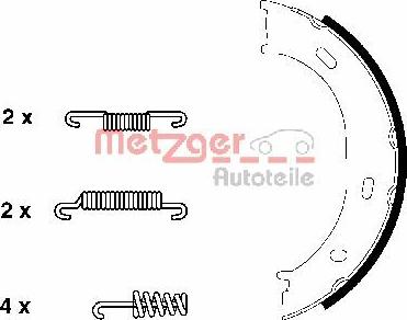 Metzger KR 955 - Комплект тормозов, ручник, парковка autodnr.net