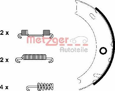 Metzger KR 956 - Комплект тормозов, ручник, парковка avtokuzovplus.com.ua