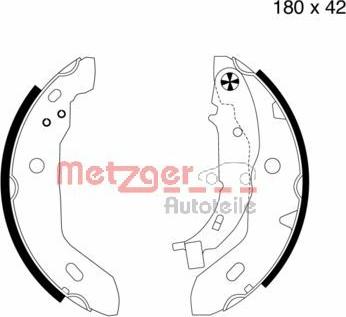 Metzger MG 713 - Комплект тормозных колодок, барабанные autodnr.net