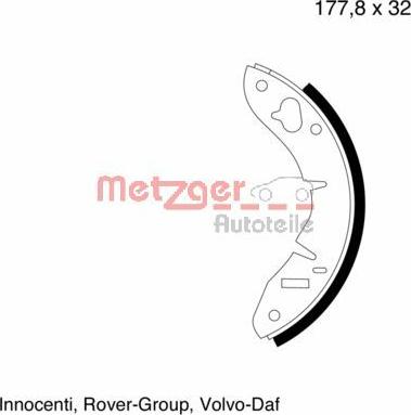Metzger MG 003 - Комплект тормозных колодок, барабанные autodnr.net