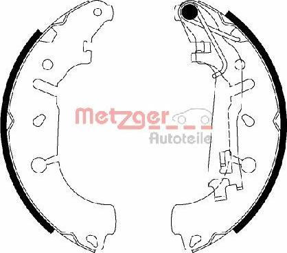 Metzger MG 201 - Комплект гальм, барабанний механізм autocars.com.ua