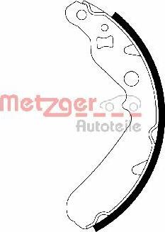 Metzger MG 202 - Комплект гальм, барабанний механізм autocars.com.ua