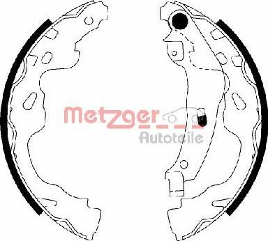 Metzger MG 209 - Комплект гальм, барабанний механізм autocars.com.ua
