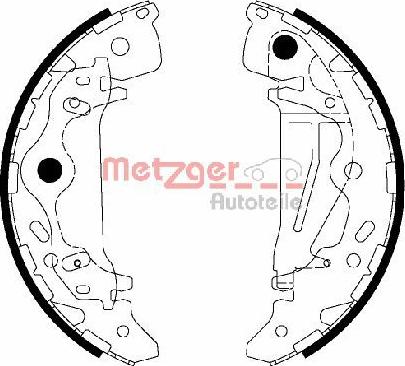 Metzger MG 217 - Комплект гальм, барабанний механізм autocars.com.ua