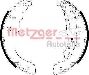 Metzger MG 222 - Комплект тормозных колодок, барабанные avtokuzovplus.com.ua