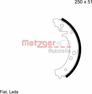 Metzger MG 351 - Комплект тормозных колодок, барабанные autodnr.net