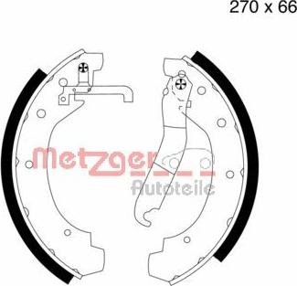 Metzger MG 399 - Комплект тормозных колодок, барабанные avtokuzovplus.com.ua