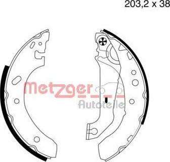 Metzger MG 639 - Комплект тормозных колодок, барабанные avtokuzovplus.com.ua