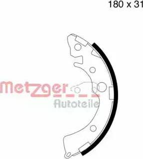 Metzger MG 657 - Комплект тормозных колодок, барабанные avtokuzovplus.com.ua