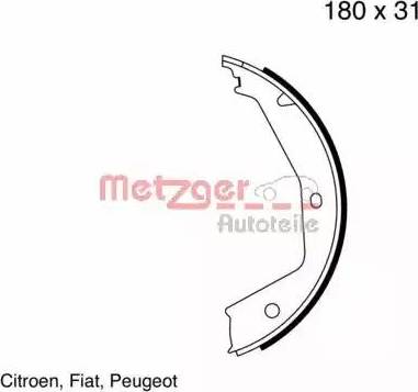 Metzger MG 667 - Комплект тормозов, ручник, парковка autodnr.net