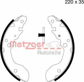 Metzger MG 668 - Комплект тормозных колодок, барабанные avtokuzovplus.com.ua