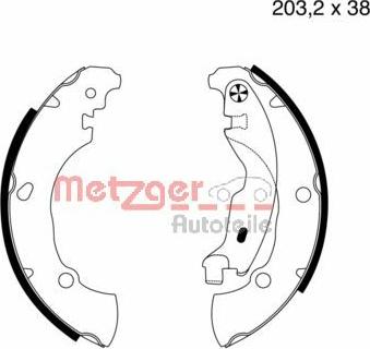 Metzger MG 717 - Комплект тормозных колодок, барабанные autodnr.net