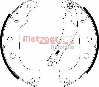 Metzger MG 766 - Комплект тормозных колодок, барабанные avtokuzovplus.com.ua