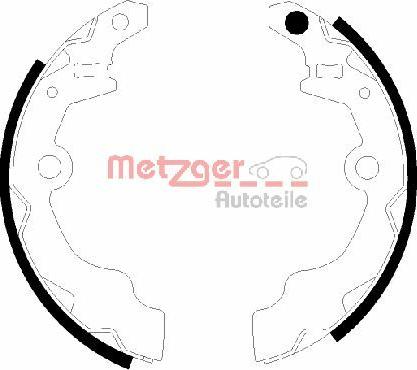 Metzger MG 943 - Комплект тормозных колодок, барабанные avtokuzovplus.com.ua