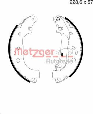 Metzger MG 983 - Комплект тормозных колодок, барабанные autodnr.net