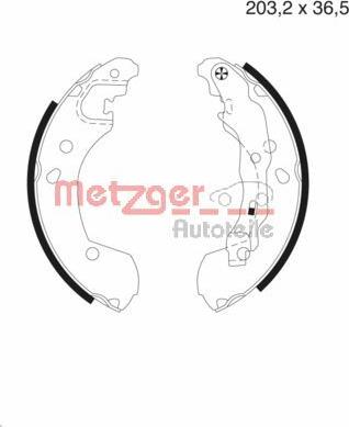 Metzger MG 985 - Комплект гальм, барабанний механізм autocars.com.ua